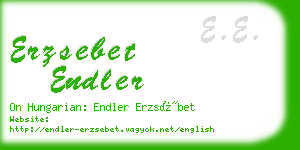 erzsebet endler business card